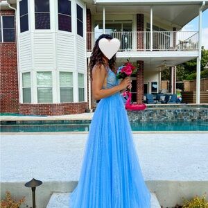 JVN by Jovani Light Blue Prom Dress